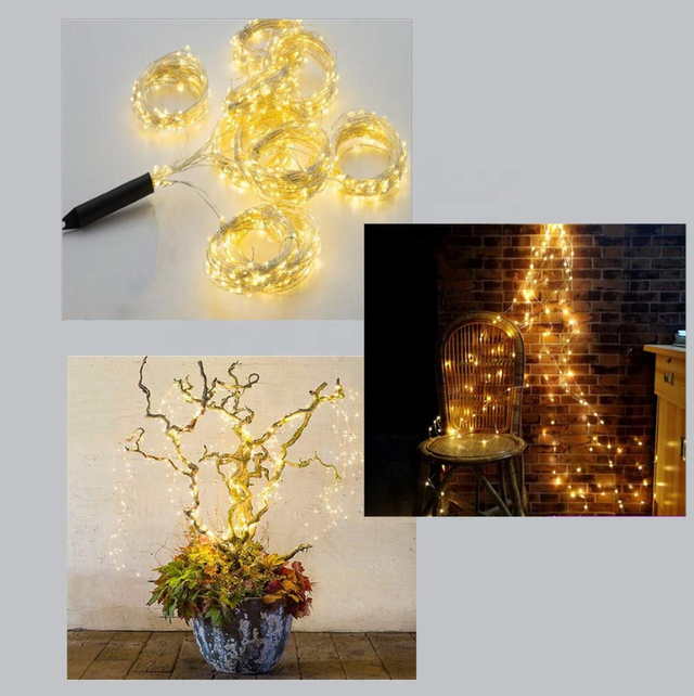 Кінський хвіст крапля роси гірлянда з м'яким холодним світлом, 2 метри