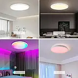 Стельовий світильник Ceiling Lamp Smart з RGB-підсвічуванням та пультом керування LED люстра 24 Вт для сучасного інтер'єру, фото 3
