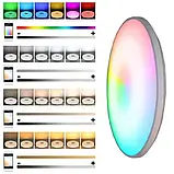 Стельовий світильник Ceiling Lamp Smart з RGB-підсвічуванням та пультом керування LED люстра 24 Вт для сучасного інтер'єру, фото 4