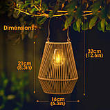 Сонячні ліхтарі, KagoLing Сонячні ліхтарі на відкритому повітрі Водонепроникні подарунки для жінок Підвісні вогні Наручні, фото 6