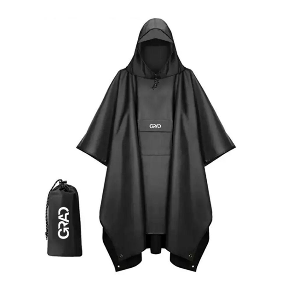 Плащ-пончо від дощу Invisible чорний TM GRAD, фото 1