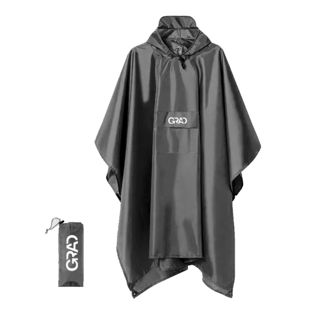 Плащ-пончо від дощу Adventure чорний TM GRAD, фото 1