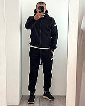 Чоловічий флісовий костюм чорний великого розміру Розміри: 46-48, 50-52, 54-56, фото 5
