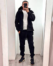 Чоловічий флісовий костюм чорний великого розміру Розміри: 46-48, 50-52, 54-56, фото 2