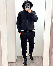 Чоловічий флісовий костюм чорний великого розміру Розміри: 46-48, 50-52, 54-56, фото 4