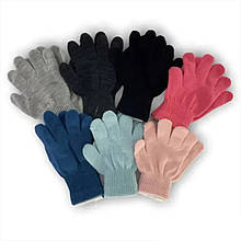 Осінньо-весняні дитячі рукавички, одинарні, розмір 16/9-10 років