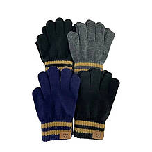 Дитячі рукавички для хлопчиків, одинарні, з начосом, розмір 16/9-10 років, зимові