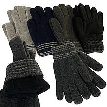 Подвійні в'язані дитячі рукавички для хлопчика, зимові, розмір 21-від 14 років