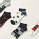 Набір 5 пар жіночих шкарпеток "Милі коти та сердечка" дихаючі до щиколотки IgnisFlos234, фото 3