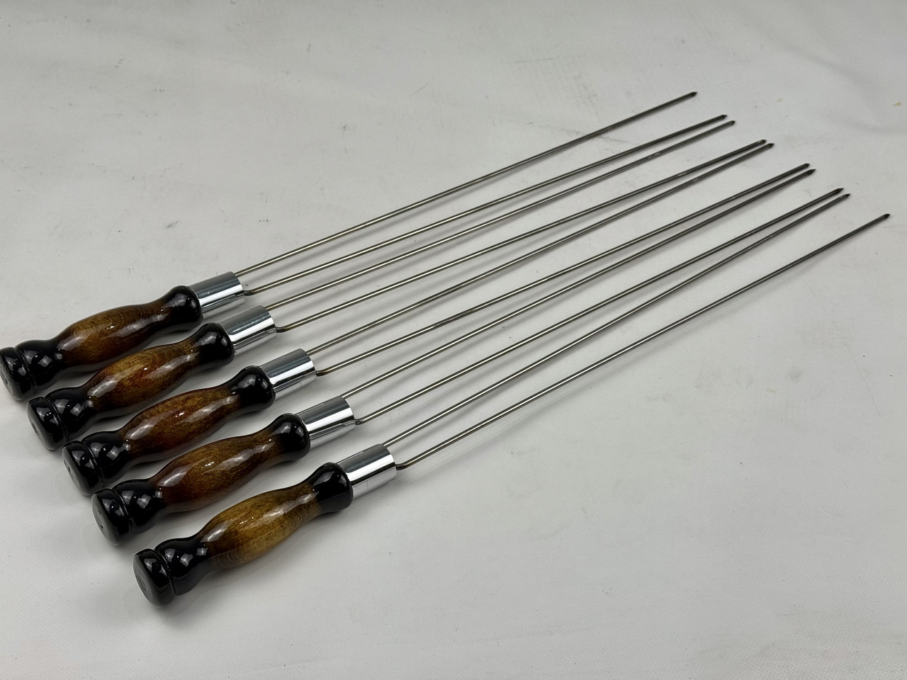 Шампур для грибів та овочів ПРЕМІУМ, з деревяною ручкою, фото 1