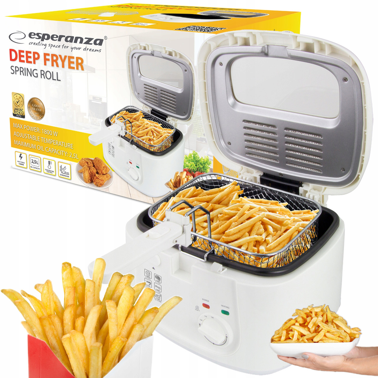 Фритюрниця Esperanza SPRING ROLL 2.5 л EKG012, фото 1