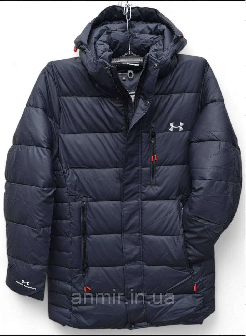 Куртка чоловіча зимова подовжена UNDER норма 48-56, темно-синього кольору