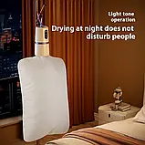 Портативний сушильний апарат для одягу 220В 200Вт з таймером 240 хвилин, автоотключенням та 360° циркуляцією повітря, фото 3