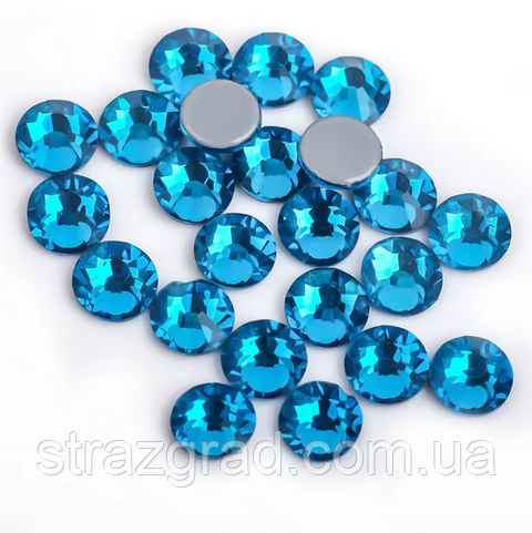 Стрази термоклейові Premium BLUE ZIRCON SS20 Hot Fix 1440 шт Термо стрази, фото 1