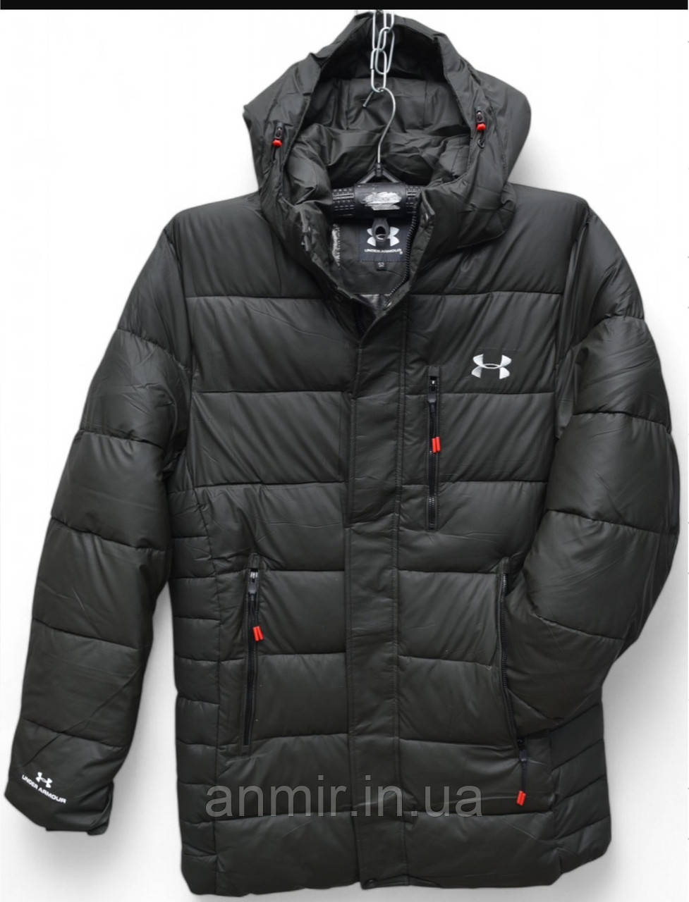 Куртка чоловіча зимова подовжена UNDER норма 48-56 кольору хакі