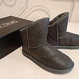 Уггі жіночі кожані Australia luxe чорні 40 розмір., фото 3