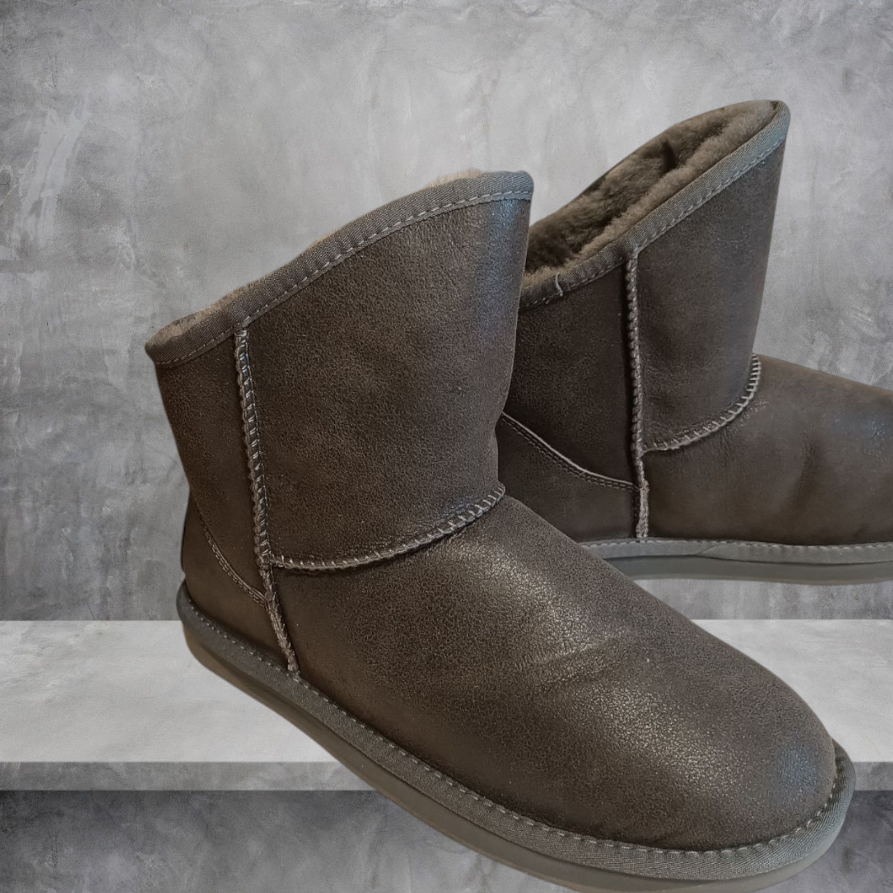 Уггі жіночі кожані Australia luxe чорні 40 розмір., фото 1