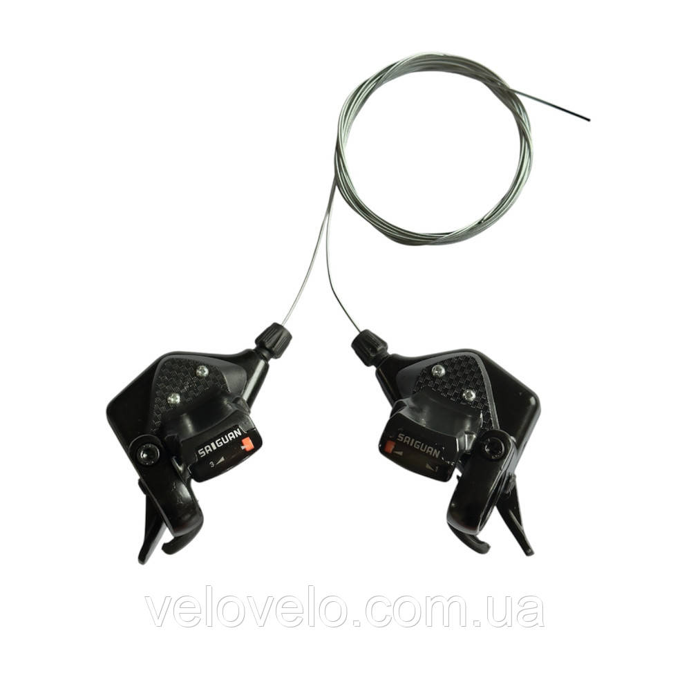 Шифтери SAIGUAN KD-71 3/7 шв триггер індекс алюміній чорні