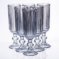 Набір келихів для шампанського 6 штук 160 (мл) Блакитний HP-19-67