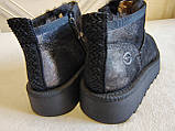 Уггі жіночі шкіряні короткі tamaris чорні 38 розмір., фото 8