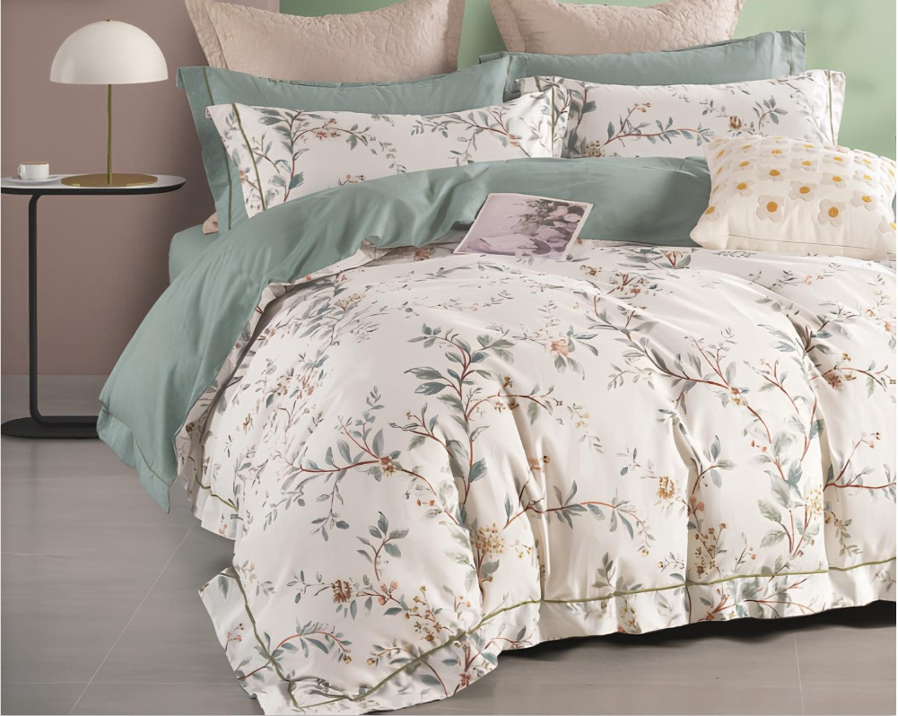 Постільна білизна Viluta Tiare сатин люкс - 194 сімейна, фото 1