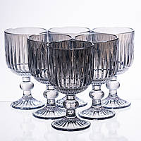 Набір келихів для вина 6 (шт) по 220 (мл) Блакитний HP-19-68