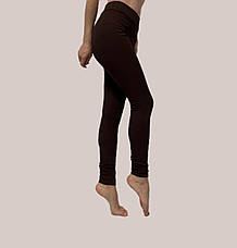 БАТАЛЬНІ Лосини в рубчик НА ФЛІСІ мод 022 шоколад, фото 2