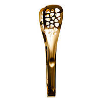 Щипці кухонні металеві 25×5 (см) кулінарні щипці для м'яса, риби, гриля кухарські щипці Золотистий HP-8-64