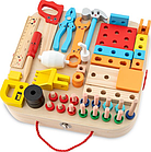 Набір дитячих інструментів дерев'яний у кейсі "Будівельник" 50де. Kids Toolbox, дитячий конструктор-інструментів, фото 5