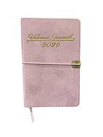 Блокнот Щоденник А6 датований 2026 рік, "VELOUR" Рожевий BM.2512-10 Buromax