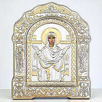 Ікона срібна 21.2х26.5 см  Божої Матері "Покрова".  AR-5/018G/B.