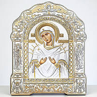 Ікона срібна 21.2х26.5 см. Божої Матері "Семистрільна". AR-5/006G/B.