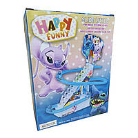 Іграшковий трек на батарейках, автоматичний підіймач, підсвітка, музика, фігурка Стіч, 2021-24