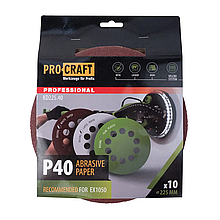 Шкірка шліфувальна Procraft KD225.40 UNIVERSAL (набір 10 шт.)