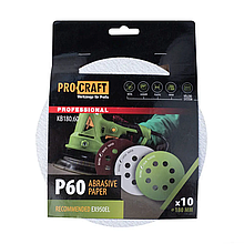 Шкірка шліфувальна Procraft KB180.60 UNIVERSAL (набір 10 шт.)