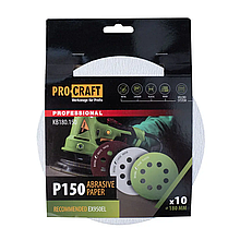 Шкірка шліфувальна Procraft KB180.150 UNIVERSAL (набір 10 шт.)