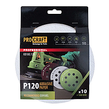 Шкірка шліфувальна Procraft KB180.120 UNIVERSAL (набір 10 шт.)