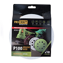 Шкірка шліфувальна Procraft KB180.100 UNIVERSAL (набір 10 шт.)