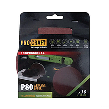 Шкірка шліфувальна Procraft K150.80 UNIVERSAL (набір 10 шт.)