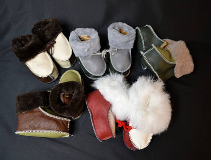 Бурки дитячі на овчині (пінетки), фото 1