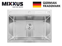 Кухонная мойка стальная прямоугольная с сифоном 7050 мойка для кухни врезная из нержавеющей стали металлическая 0.8 nano