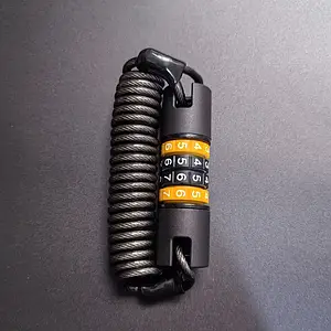 Гірський велосипедний замок Yernea з кодовим паролем, протиугонний, універсальний, компактний, полірований, ПВХ + цинковий сплав