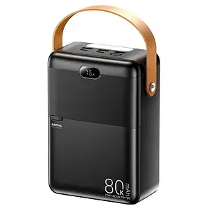 Повербанк Remax RPP-118 80000mAh, QC+PD (27W+22.5W), 4 вихідні порти, LED-дисплей