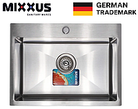 Кухонная мойка нержавеющая прямоугольная врезная металлическая мойка на кухню из нержавеющей стали 5843 satin