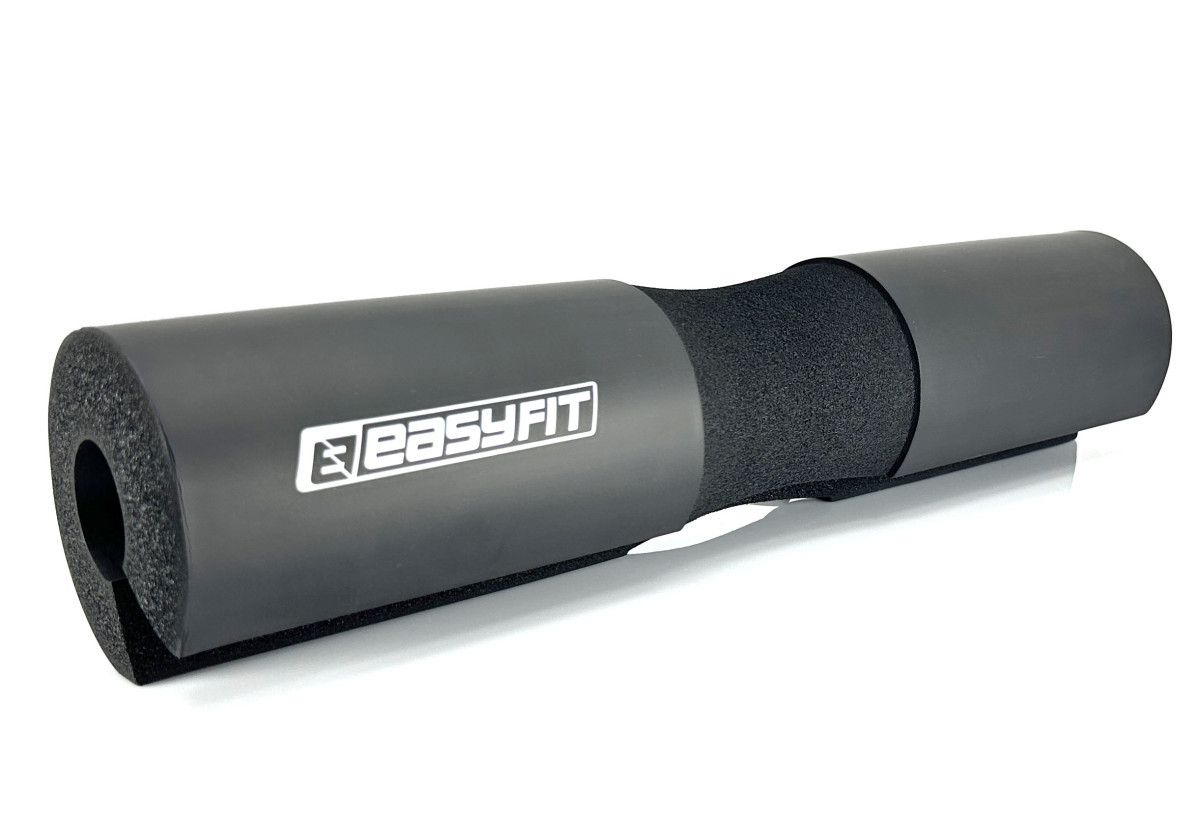 Накладка пом'якшувальна (бампер) на гриф EasyFit NBR EF-8015 (Ø10см.),  Чорна –  для шиї, плечей і важкої атлетики, фото 1