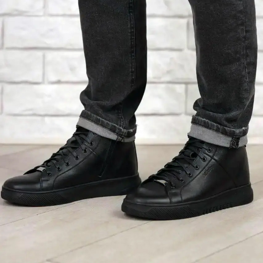 Шкіряні черевики на шнурку 43 розмір, фото 1