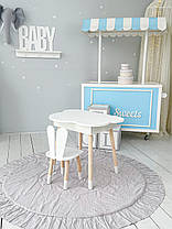Дитячий стіл хмаринка з нішею 54х68х50, столик трюмо з відкидним верхом, білий, фото 5