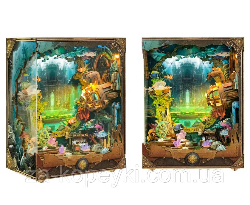 Бук Нук Атлантида Інтер'єрний конструктор Discover Atlanta DIY Book Nook Kit SQ-08, фото 1