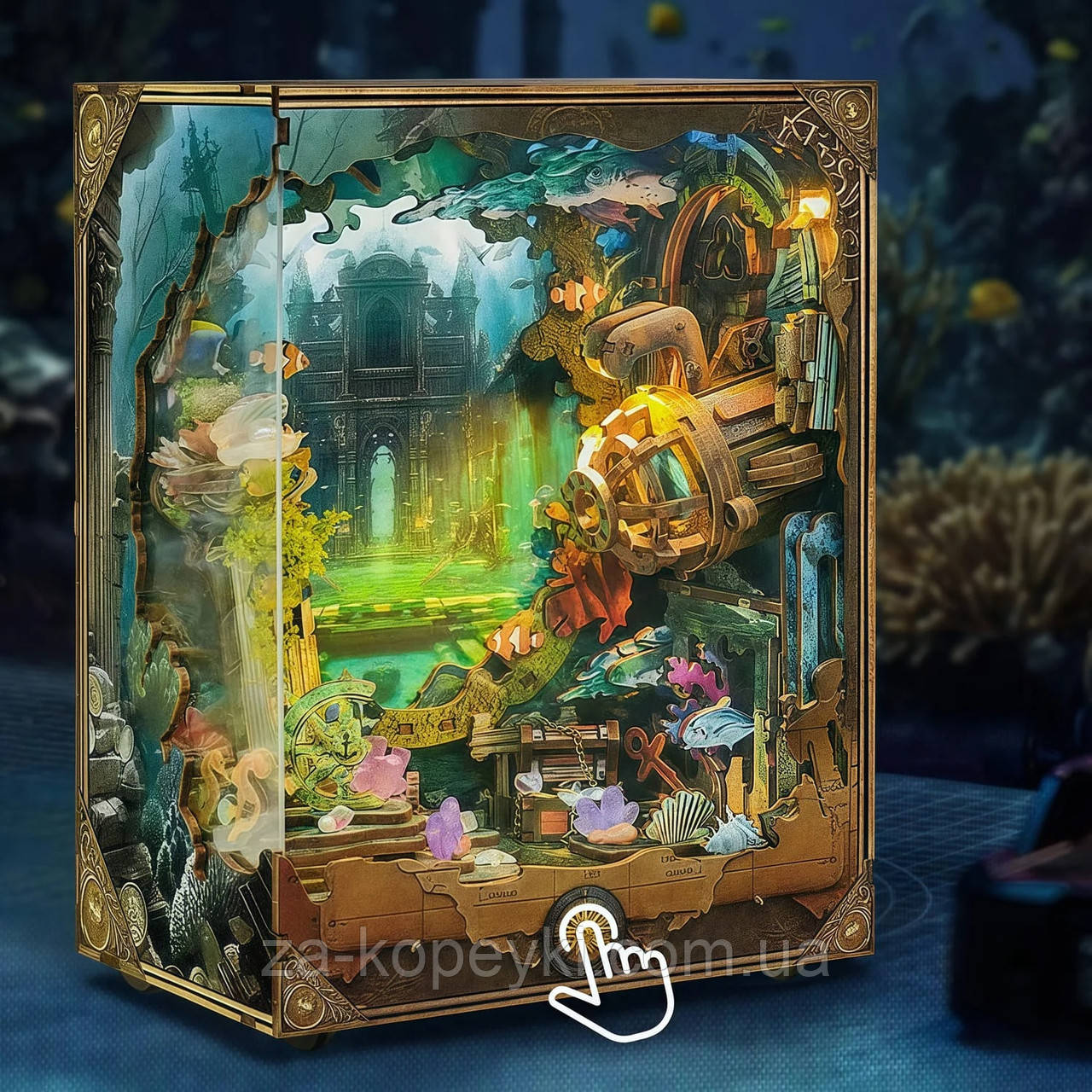 Бук Нук Атлантида Інтер'єрний конструктор Discover Atlanta DIY Book Nook Kit SQ-08, фото 1