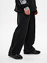 Широкі спортивні штани з вишивкою "Рюу", чорний, фото 4